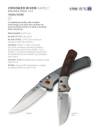 COUTEAUX POCHE CROOKED RIVER Benchmade