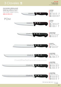 KITCHEN KNIVES POM 3 Claveles