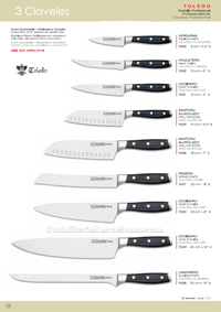 KITCHEN KNIVES TOLEDO 3 Claveles