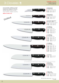 KITCHEN KNIVES UNIBLOCK 3 Claveles