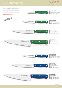 FACAS COZINHA UNIBLOCK 3 Claveles