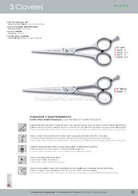 HAIRDRESSING SCISSORS MICRO 3 3 Claveles