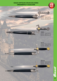 TEMPLAR - MEDIEVAL - MASONIC DAGGERS Amont