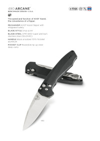 COUTEAUX POCHE TACTIQUES ARCANE Benchmade