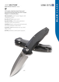 COUTEAUX POCHE  VECTOR Benchmade