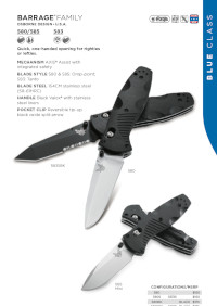 COUTEAUX POCHE BARRAGE FAMILY Benchmade