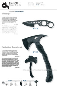 COUTEAUX SKELERGO AXEX TOMAHAWK Blackfox