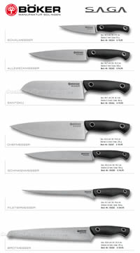 FACAS COZINHA SAGA G10 BOKER