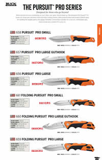 PURSUIT PRO SERIES KNIVES Buck