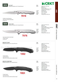 FLAT, UP & AT, DIRECTIVE FOLDING KNIVES CRKT