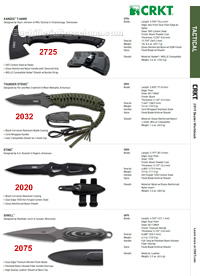 TACTICAL AXES AND KNIVES  CRKT