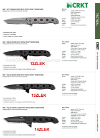 M16 TACTICAL FOLDING KNIVES CRKT