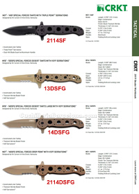 M21, M16 TACTICAL FOLDING KNIVES CRKT