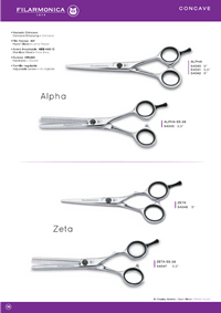 HAIRDRESSING SCISSORS CONCAVE Filarmonica