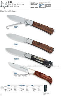 COUTEAUX POCHE HUNTING KNIVES Fox