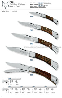 WIN COLLECTION FOLDING KNIVES  Fox
