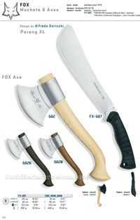 MACHETTES HACHES PARAGAN XL FOX AXE Fox