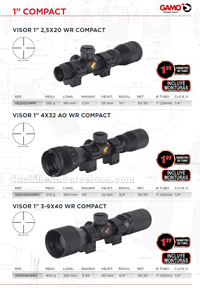 VISORES TELESCOPICOS COMPACT Gamo