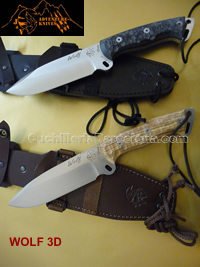 WOLF 3D KNIVES MICARTA AND OLIVE JV CDA