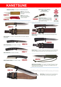 COUTEAUX DE CHASSE ET DE MONTAGNE Kanetsune