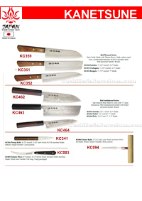 JAPANESE KITCHEN KNIVES 3 Kanetsune