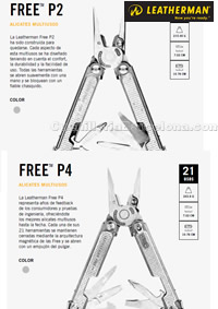 FERRAMENTAS MULTIUSOSPULPOSE FREE P2 P4 LEATHERMAN