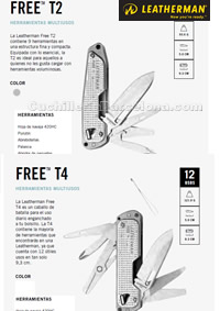 OUTILS POLYVALENTS FREE T2 T4 LEATHERMAN