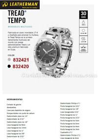 RELGIO MULTI-FERRAMENTAS TREAD TEMPO LEATHERMAN