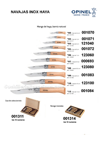 FACAS DE HAYA INOX Opinel