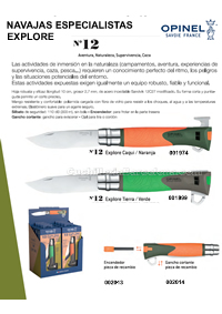 SPCIALISTE EXPLORE COUTEAUX POCHE Opinel