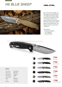 H6 BLUE SHEEP HUNTING FOLDING KNIVES RealSteel