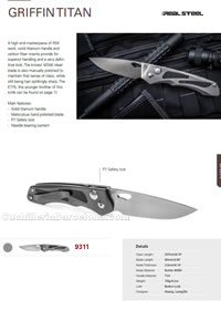 COUTEAUX POCHE TACTIQUE GRIFFINTITAN RealSteel