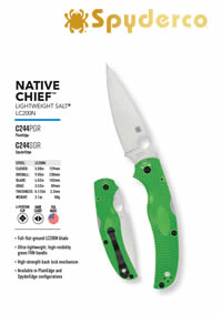NAVALHAS NATIVE CHIEF LC200N Spyderco
