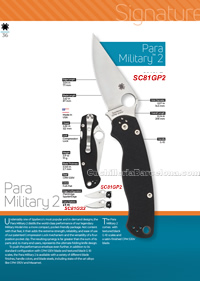 TACTICAL FOLDING KNIVES PARA MILITARY 2 Spyderco