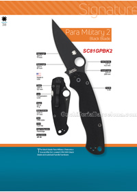 TACTICAL FOLDING KNIVES PARA MILITARY 2 Spyderco