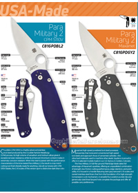 COLTELLINI TATTICI PARA MILITARY 2 Spyderco