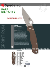 PARA MILITARY 2 CMP15V TAKTISCHES MESSER Spyderco