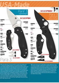 TACTICAL FOLDING KNIVES PARA 3 Spyderco