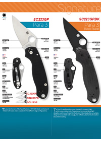 COUTEAUX POCHE TACTIQUE PARA 3 Spyderco