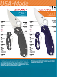 COUTEAUX POCHE TACTIQUE PARA 3 Spyderco