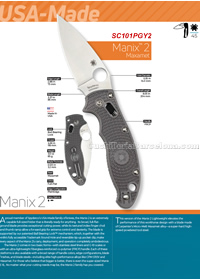 COUTEAUX POCHE TACTIQUE MANIX 2  Spyderco