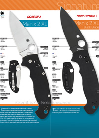 COUTEAUX POCHE TACTIQUE MANIX 2 XL Spyderco