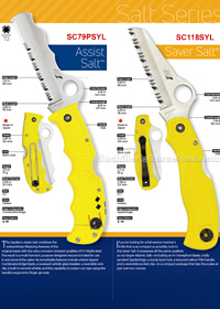 ASSIST SAVER SALT FISHING FOLDING KNIVES Spyderco