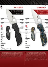 COUTEAUX POCHE TACTIQUE CHAPARRAL Spyderco