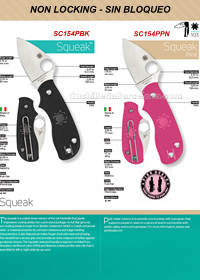 COUTEAUX POCHE TACTIQUE SQUEAK Spyderco