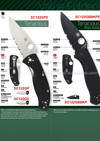 TACTICAL FOLDING KNIVES TENACIOUS Spyderco