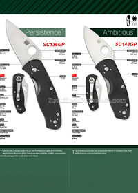 PERSISTENCE, AMBITIOUS FOLDING KNIVES Spyderco