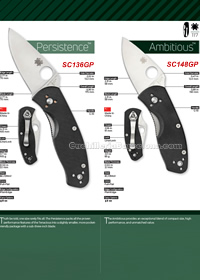 COUTEAUX POCHE PERSISTENCE, AMBITIOUS Spyderco