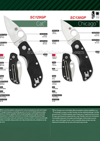 COUTEAUX POCHE TACTIQUE CAT, CHICAGO Spyderco