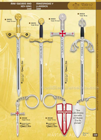 MINI SWORDS AND KEY RING Tole10